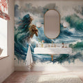 Sea's Symphony Enveloping Mural Wallpaper - room preview 03