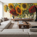 Gathering Sunflowers Mural Wallpaper - room preview 03