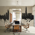 Ho Chi Minh City Vietnam Skyline Concrete Mural Wallpaper - room preview 03