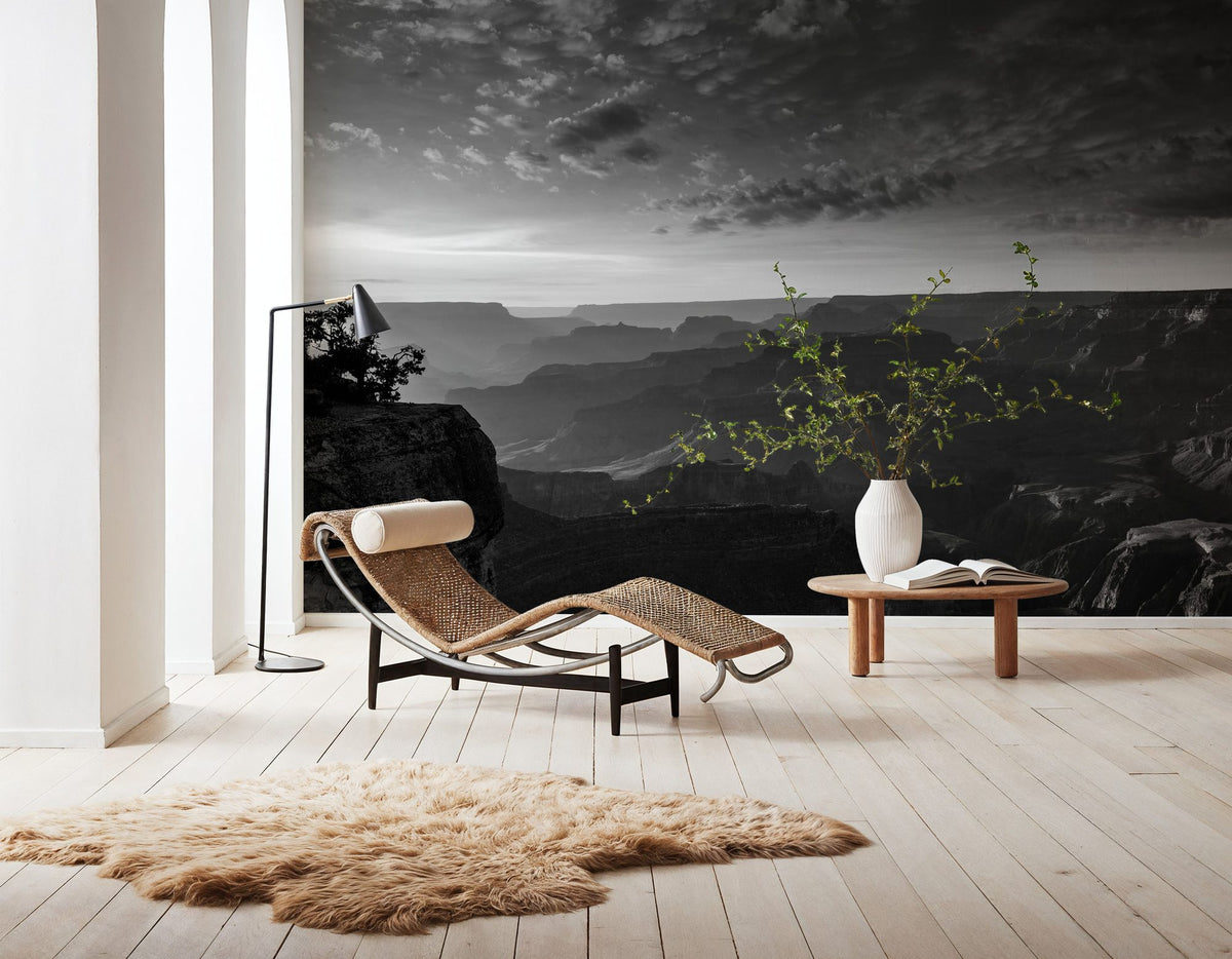 Grand Canyon Sunset BW Mural Wallpaper - room preview 03