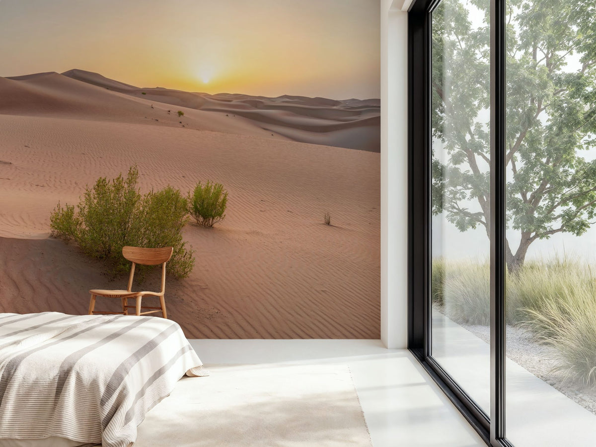 Desert Greens Mural Wallpaper - room preview 03