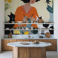 Knitting with Cats Mural Wallpaper - room preview 03