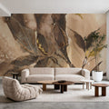Gilded Leaf Collage II Mural Wallpaper - room preview 03