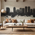 West Palm Beach Florida Skyline Concrete Mural Wallpaper - room preview 03