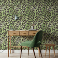 Summer Paws Green Mural Wallpaper - room preview 03