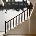 Weisbaden Germany Skyline Black & White Mural Wallpaper - room preview 03