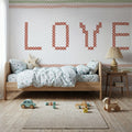 Love Cross Stitch Mural Wallpaper - room preview 03