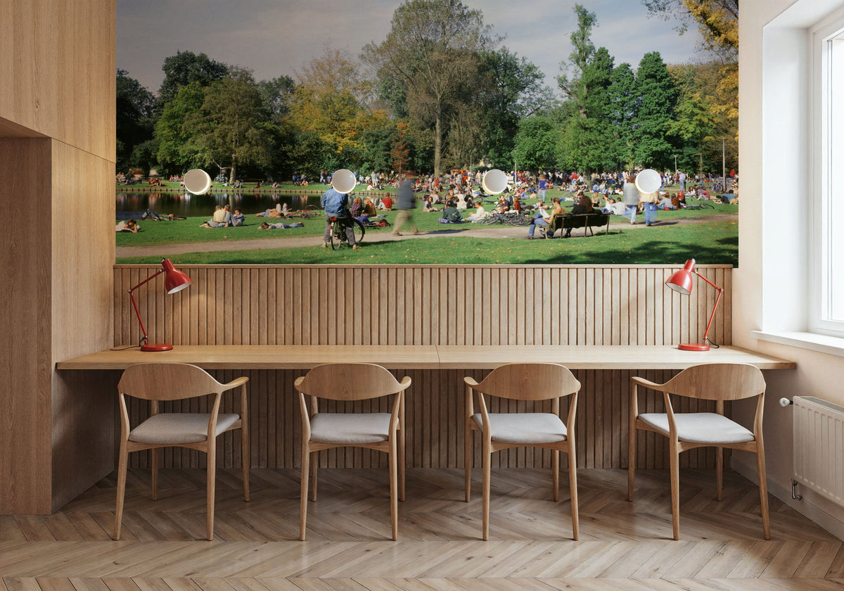 Summer Park Leisure Mural Wallpaper - room preview 03