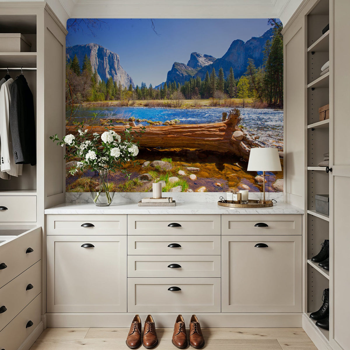 Yosemite Merced River Mural Wallpaper - room preview 03