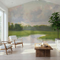Pastel Clouds Over the Water Mural Wallpaper - room preview 03