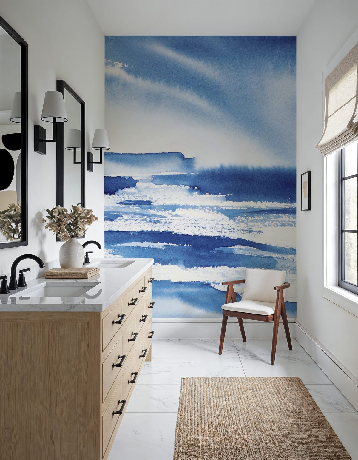 Ocean Blue Pt.1 Mural Wallpaper - room preview 03