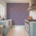 Mottled Linen Effect, Grape Mural Wallpaper - room preview 03