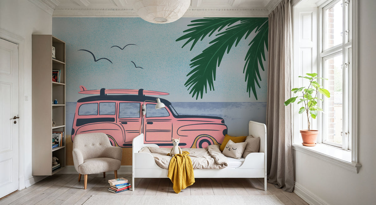 Sweet Surf Wagon Mural Wallpaper - room preview 03