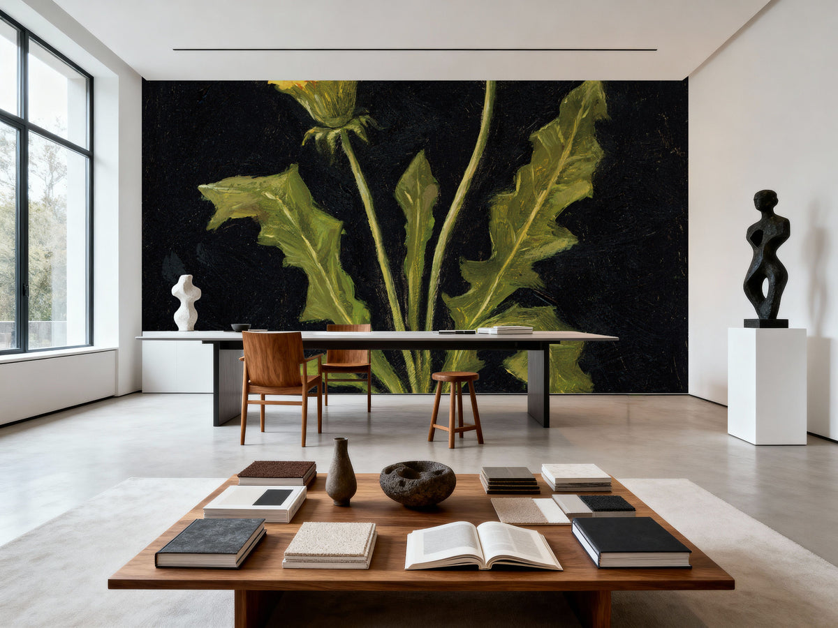 Vintage Dandelion Mural Wallpaper - room preview 03
