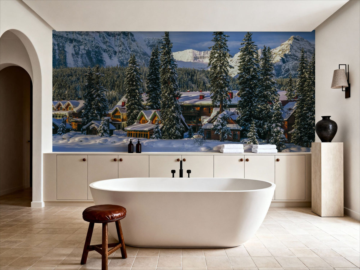 Post Hotel Lake Louise Mural Wallpaper - room preview 03