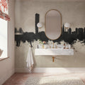 Malmö Sweden Skyline Concrete Mural Wallpaper - room preview 03