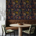 Statement Palms Petite, Midnight Mural Wallpaper - room preview 03