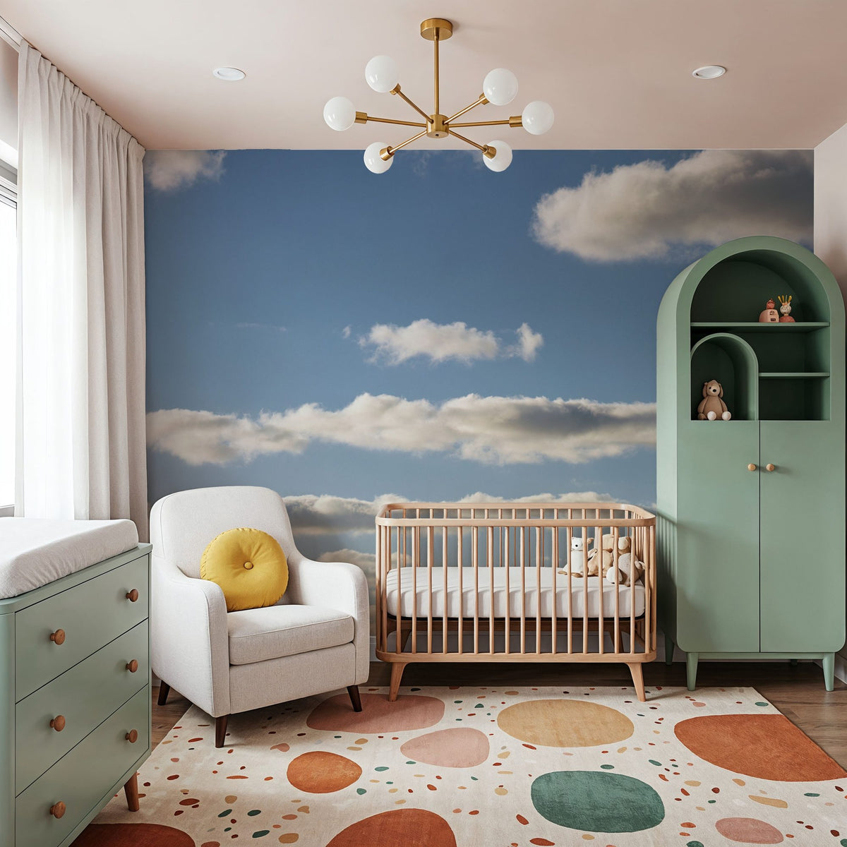 Clouds and Sky Mural Wallpaper - room preview 03