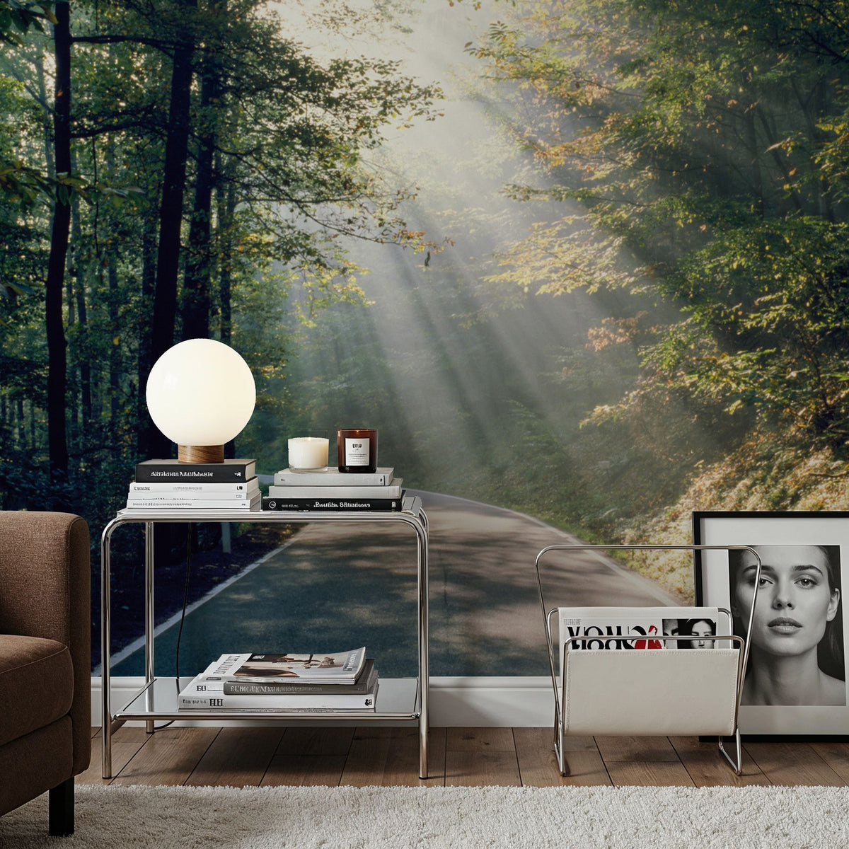 Forest Pathway Mural Wallpaper - room preview 03