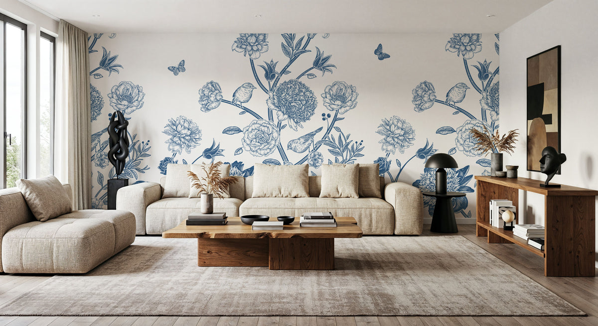 Proud Victorian Flowers Mural Wallpaper - room preview 03