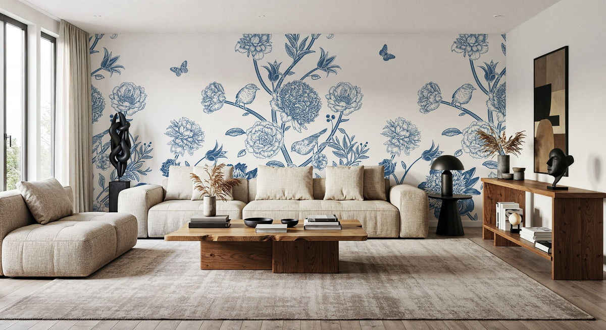 Proud Victorian Flowers Mural Wallpaper - room preview 03