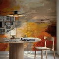 Leaves Falling Mural Wallpaper - room preview 03