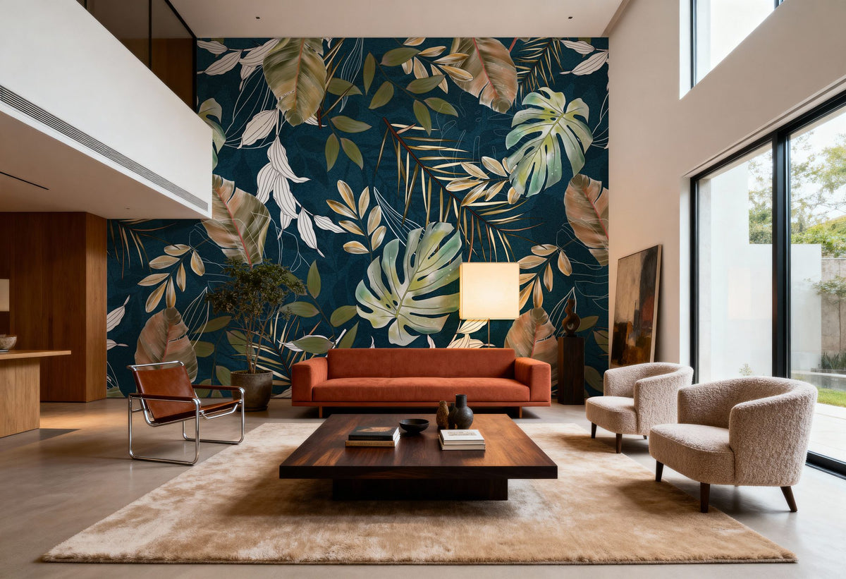 Fall Winds Ahead Mural Wallpaper - Neutral Tone - room preview 03
