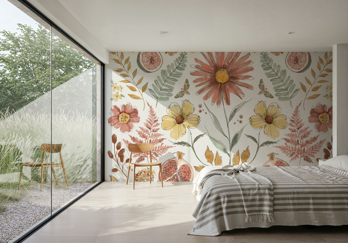 Full Bloom II Mural Wallpaper - room preview 03
