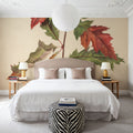 Fall Leaves I Muted Mural Wallpaper - room preview 03