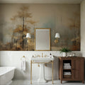 Painted Woodland Mural Wallpaper - room preview 03