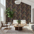 Overleaf Woodland Pattern, Cocoa Mural Wallpaper - room preview 03