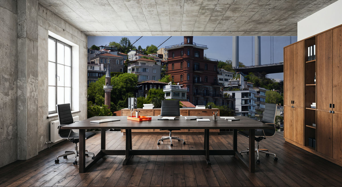 Historic Bridge Cityscape Mural Wallpaper - room preview 03
