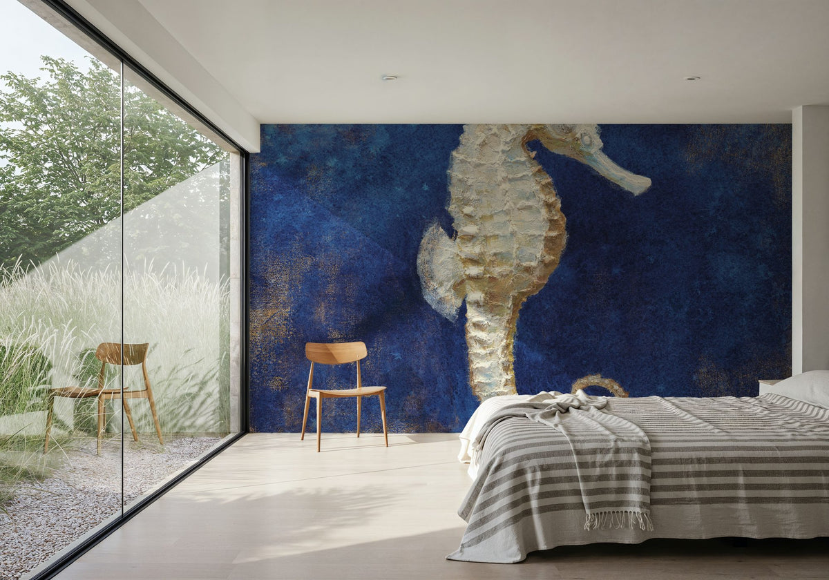 Treasures From the Sea Indigo I Mural Wallpaper - room preview 03