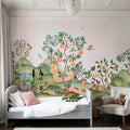 Orchard Reverie, Soft Pink Mural Wallpaper - room preview 03