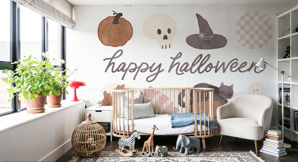 Pumpkins and Paws V Mural Wallpaper - room preview 03