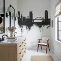 Sunderland England Skyline Black & White Mural Wallpaper - room preview 03