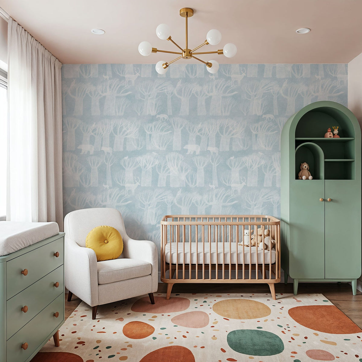 Winter Forest Mural Wallpaper - room preview 03
