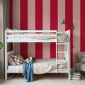 Circus Stripes, Red & Pink Mural Wallpaper - room preview 03