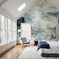 Northern Waterfall - Watercolor Landscapes Series Mural Wallpaper - room preview 03