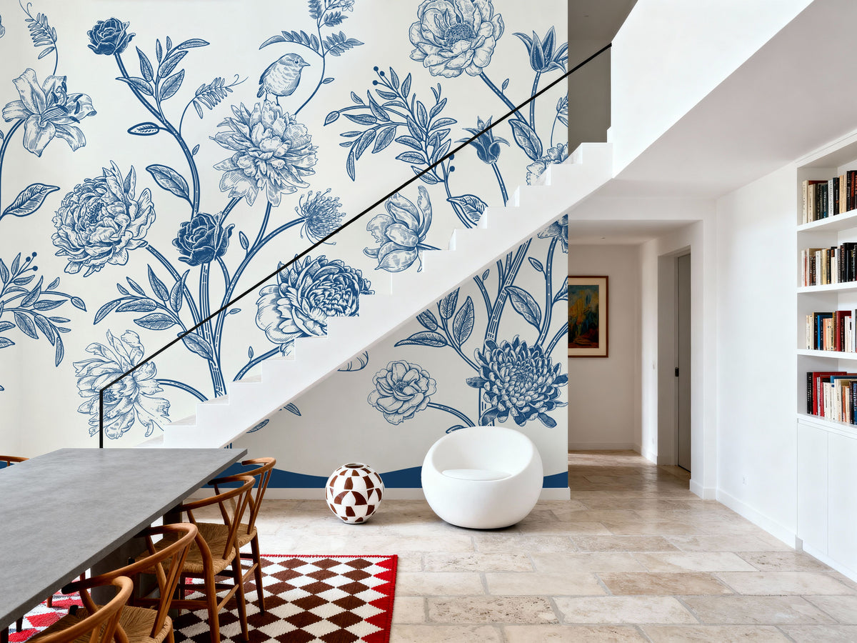 Proud Victorian Flowers Mural Wallpaper - Light Tone - room preview 03