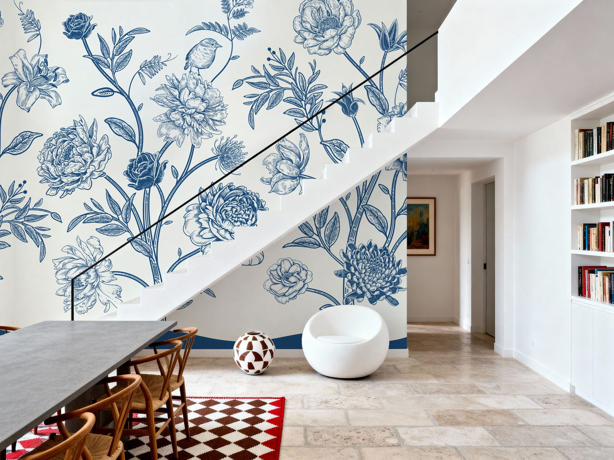 Proud Victorian Flowers Mural Wallpaper - Light Tone - room preview 03