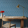 Coastal Signals Blue Mural Wallpaper - room preview 03
