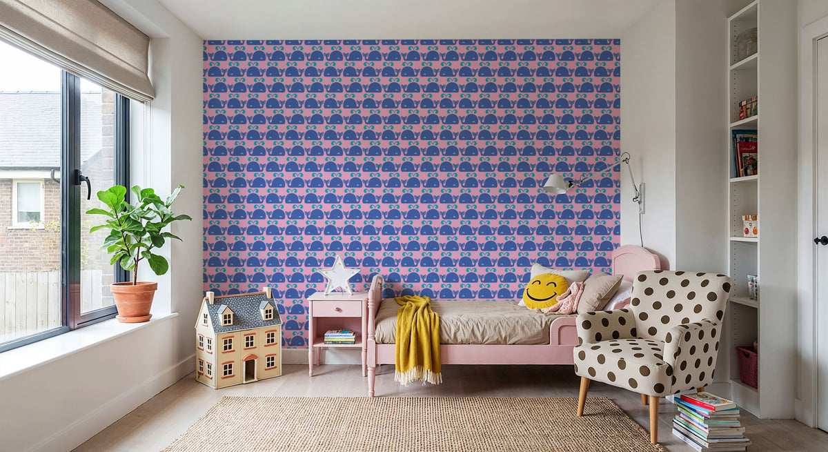Wandering Whales Mural Wallpaper - room preview 03