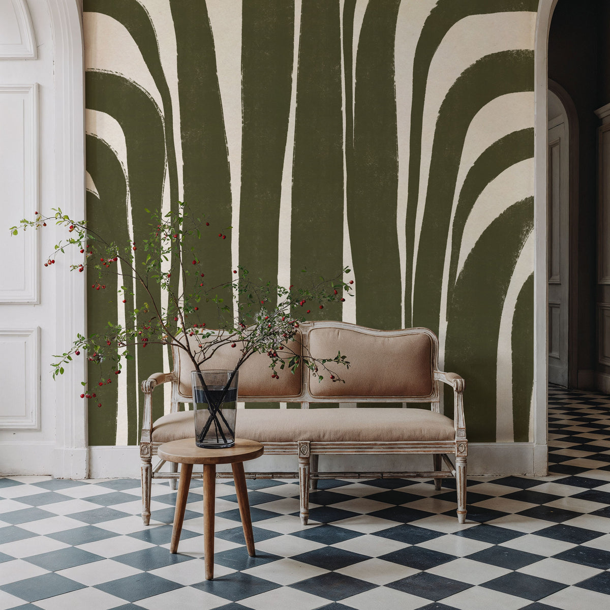Organic Abstract I Mural Wallpaper - room preview 03