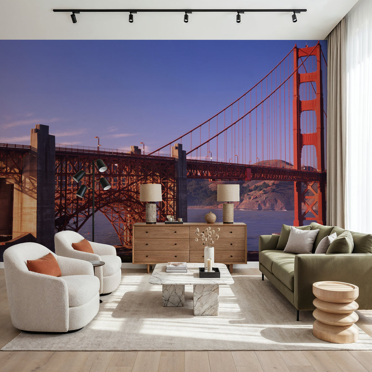 Crimson Crossing Mural Wallpaper - room preview 03