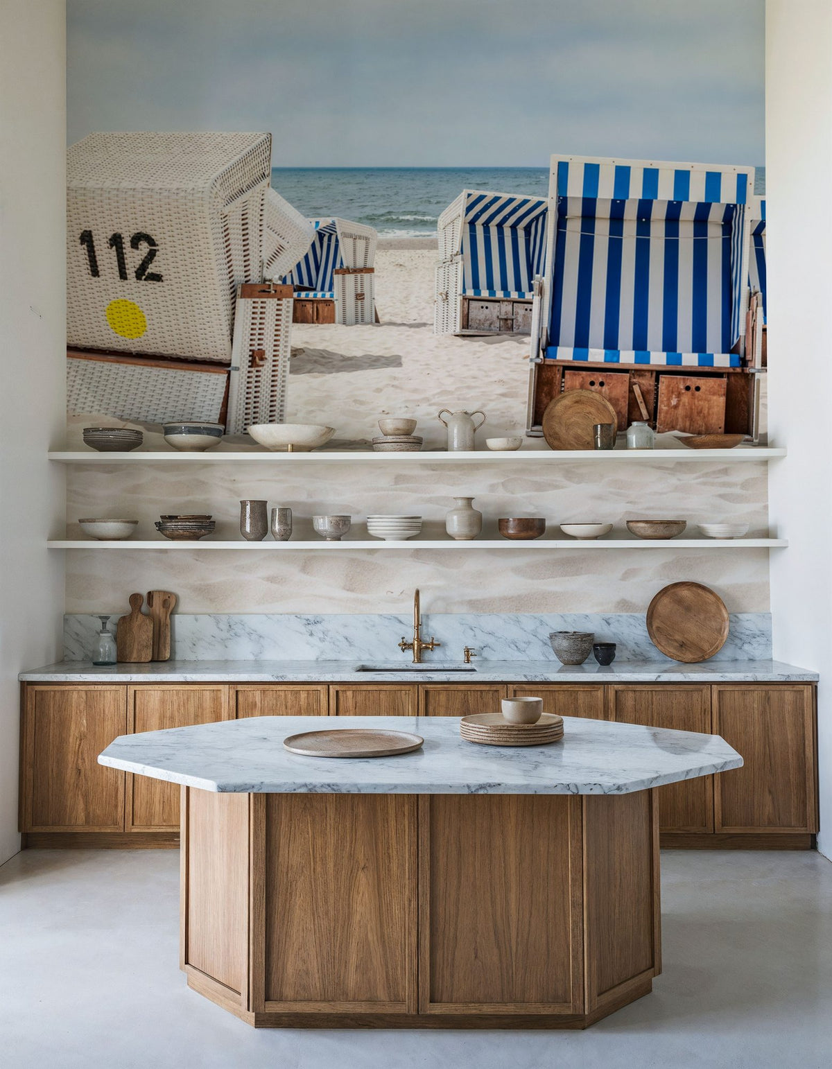 Beach Chairs Mural Wallpaper - room preview 03