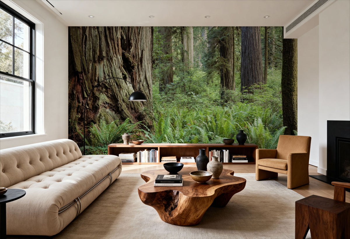 Ancient Fern Forest Mural Wallpaper - room preview 03