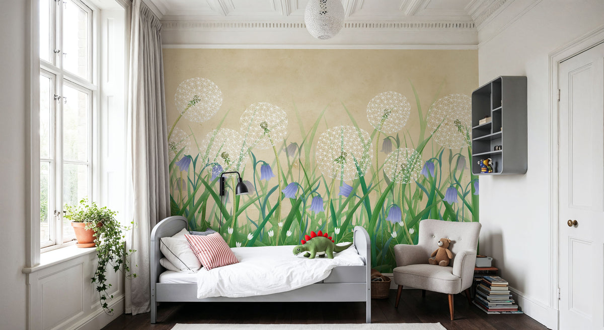 Dandelion Meadow, Sand Mural Wallpaper - room preview 03