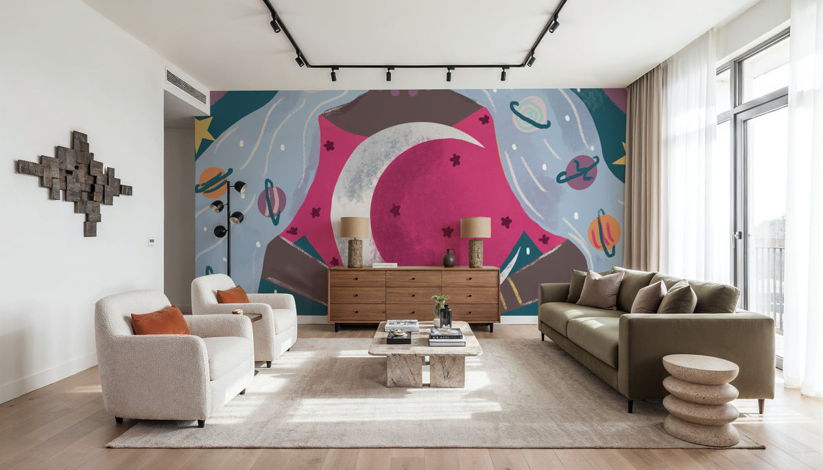 Mystical Woman II Mural Wallpaper - Purple Tone - room preview 03