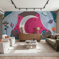 Mystical Woman II Mural Wallpaper - Purple Tone - room preview 03